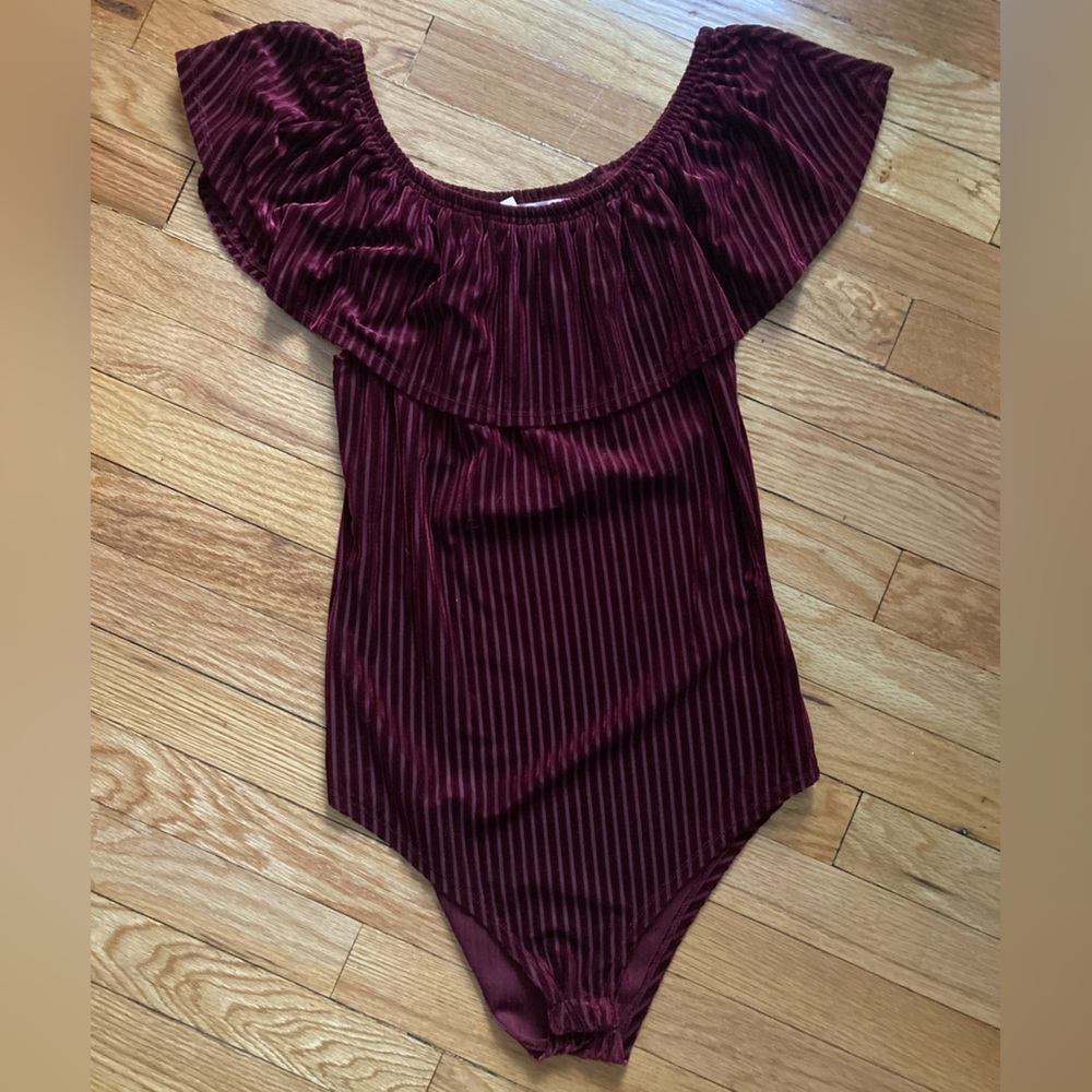 Velvet Burgundy Leotard